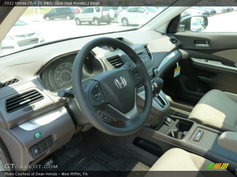 Opal Sage Metallic / Beige 2012 Honda CR-V EX 4WD