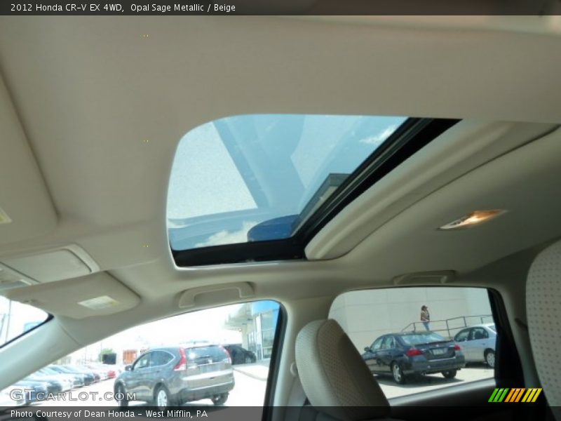 Opal Sage Metallic / Beige 2012 Honda CR-V EX 4WD