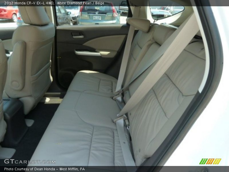 White Diamond Pearl / Beige 2012 Honda CR-V EX-L 4WD