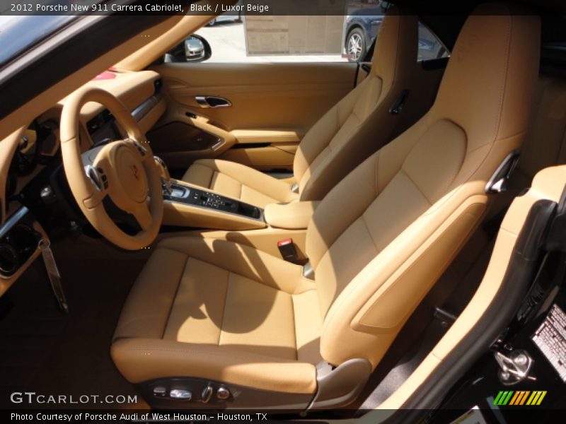 Black / Luxor Beige 2012 Porsche New 911 Carrera Cabriolet