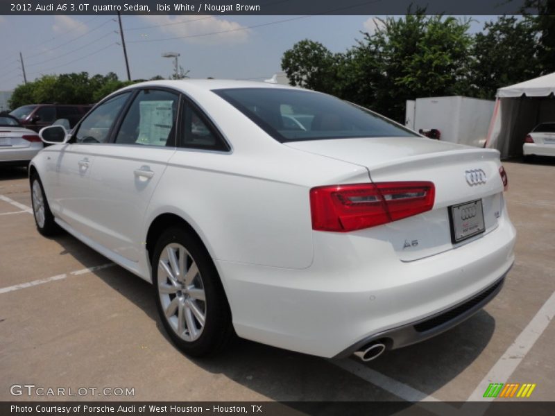 Ibis White / Nougat Brown 2012 Audi A6 3.0T quattro Sedan