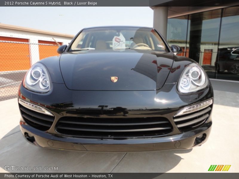Black / Luxor Beige 2012 Porsche Cayenne S Hybrid