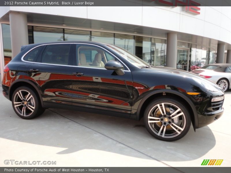 Black / Luxor Beige 2012 Porsche Cayenne S Hybrid