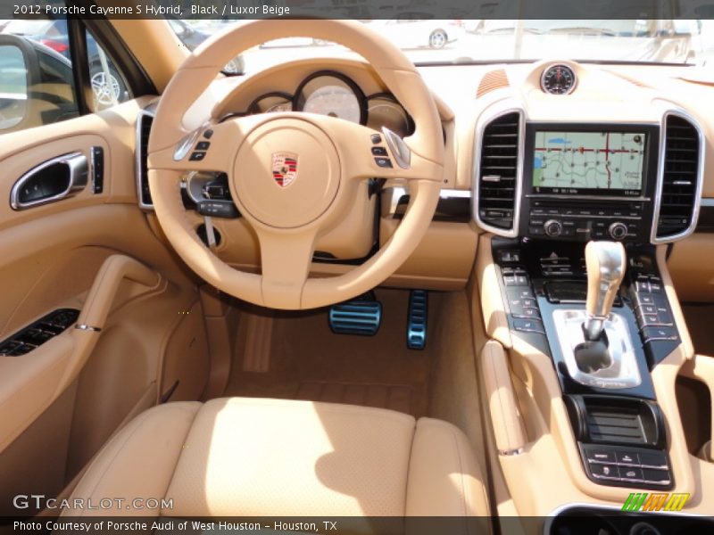 Black / Luxor Beige 2012 Porsche Cayenne S Hybrid