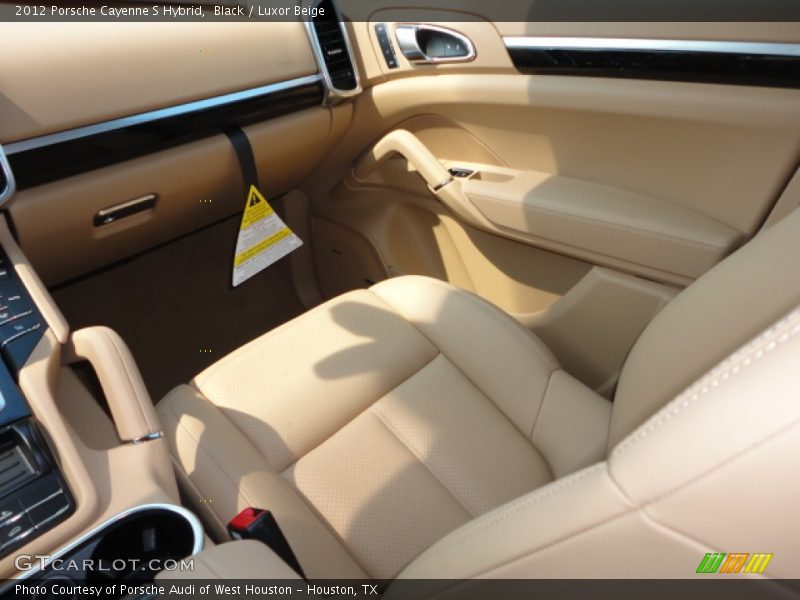 Black / Luxor Beige 2012 Porsche Cayenne S Hybrid