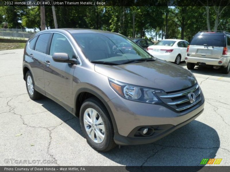 Urban Titanium Metallic / Beige 2012 Honda CR-V EX 4WD