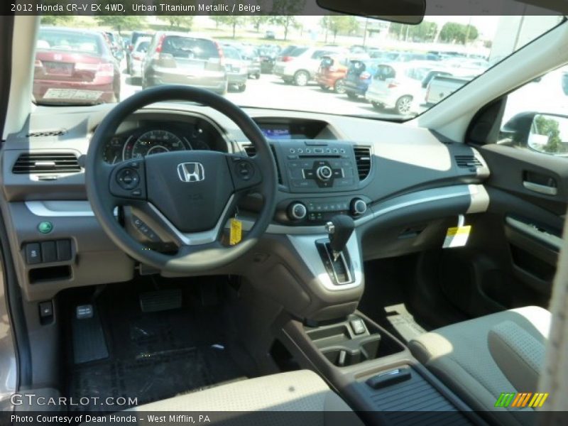Urban Titanium Metallic / Beige 2012 Honda CR-V EX 4WD