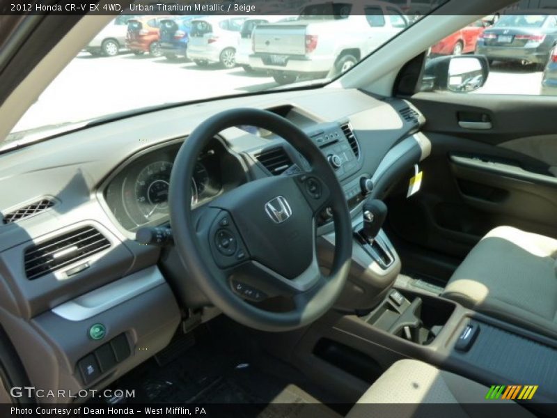 Urban Titanium Metallic / Beige 2012 Honda CR-V EX 4WD