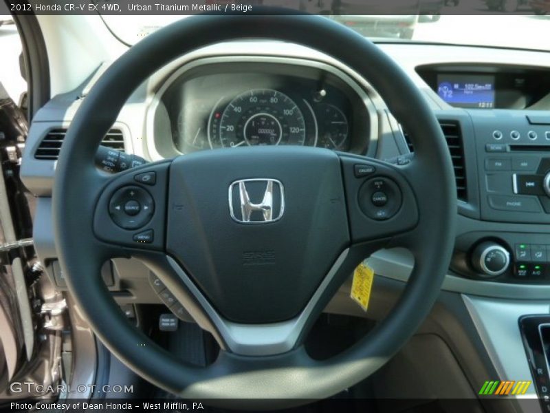 Urban Titanium Metallic / Beige 2012 Honda CR-V EX 4WD
