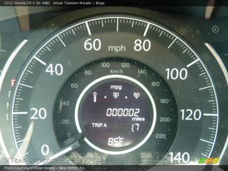 Urban Titanium Metallic / Beige 2012 Honda CR-V EX 4WD