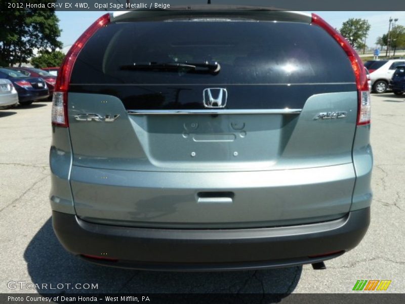 Opal Sage Metallic / Beige 2012 Honda CR-V EX 4WD