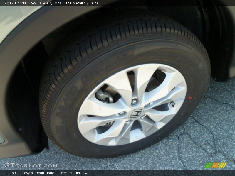 Opal Sage Metallic / Beige 2012 Honda CR-V EX 4WD
