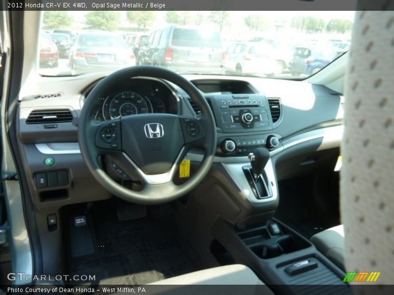 Opal Sage Metallic / Beige 2012 Honda CR-V EX 4WD