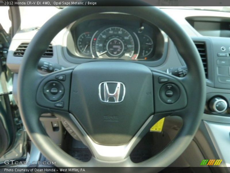 Opal Sage Metallic / Beige 2012 Honda CR-V EX 4WD