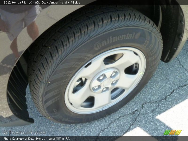 Dark Amber Metallic / Beige 2012 Honda Pilot LX 4WD