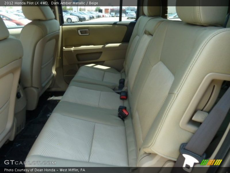 Dark Amber Metallic / Beige 2012 Honda Pilot LX 4WD