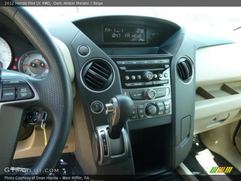 Dark Amber Metallic / Beige 2012 Honda Pilot LX 4WD