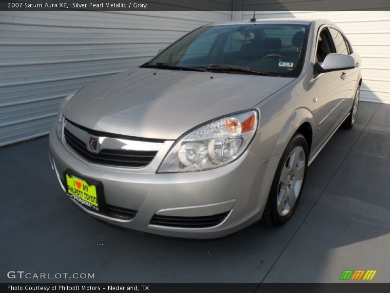 Silver Pearl Metallic / Gray 2007 Saturn Aura XE
