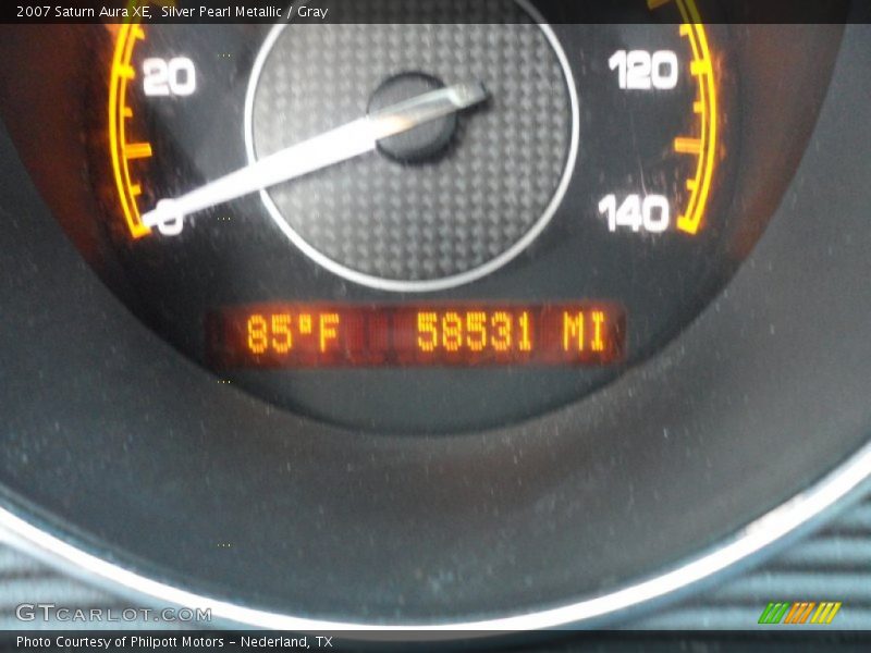Silver Pearl Metallic / Gray 2007 Saturn Aura XE