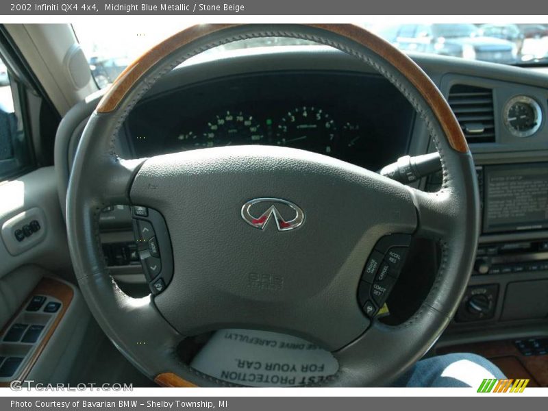 Midnight Blue Metallic / Stone Beige 2002 Infiniti QX4 4x4