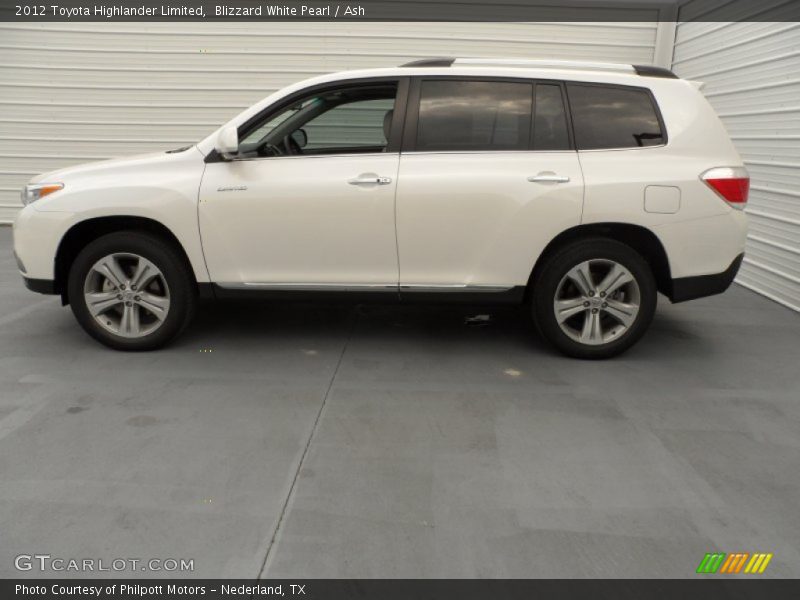 Blizzard White Pearl / Ash 2012 Toyota Highlander Limited
