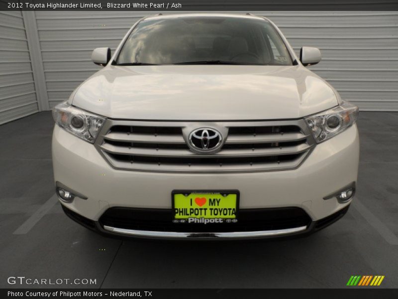 Blizzard White Pearl / Ash 2012 Toyota Highlander Limited