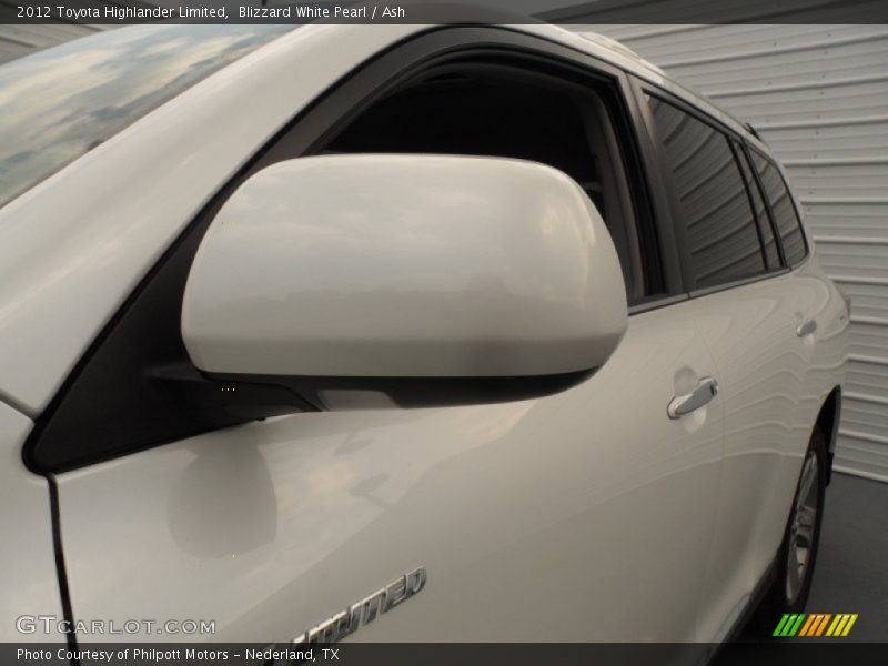 Blizzard White Pearl / Ash 2012 Toyota Highlander Limited