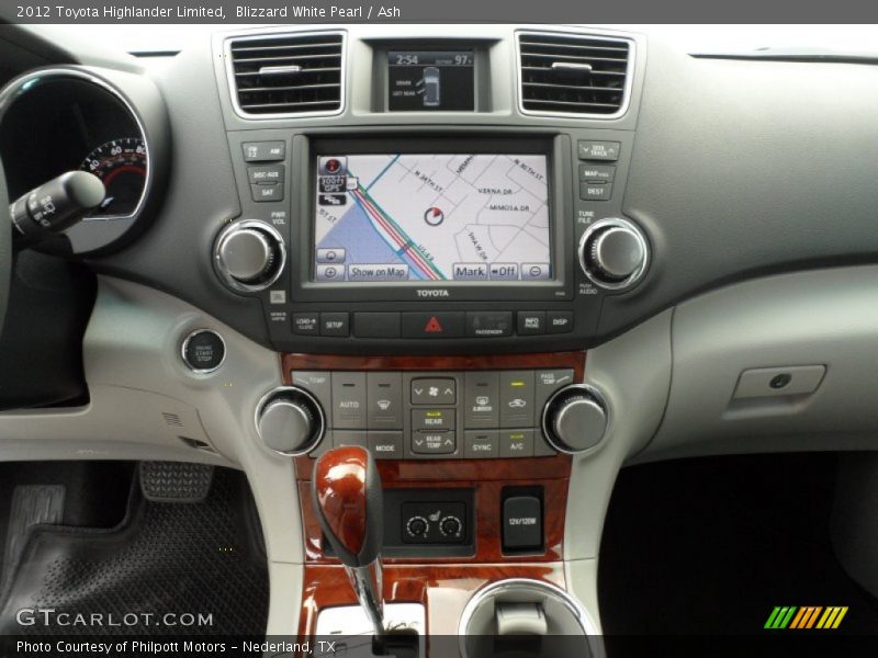 Blizzard White Pearl / Ash 2012 Toyota Highlander Limited