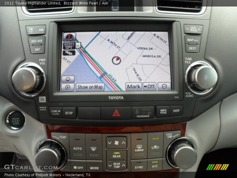 Blizzard White Pearl / Ash 2012 Toyota Highlander Limited
