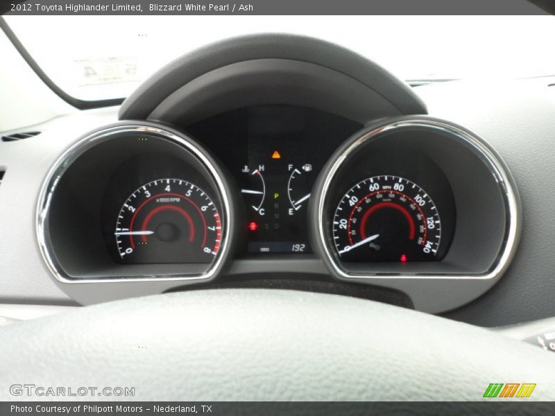 Blizzard White Pearl / Ash 2012 Toyota Highlander Limited