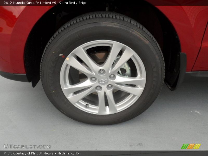 Sierra Red / Beige 2012 Hyundai Santa Fe Limited V6