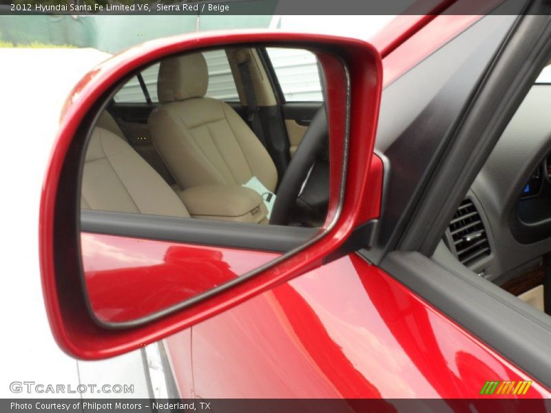 Sierra Red / Beige 2012 Hyundai Santa Fe Limited V6