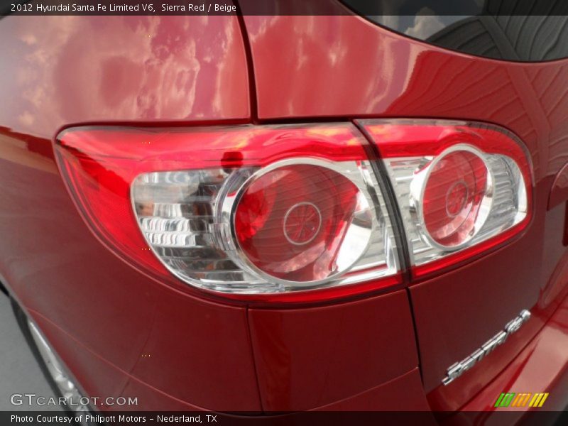 Sierra Red / Beige 2012 Hyundai Santa Fe Limited V6