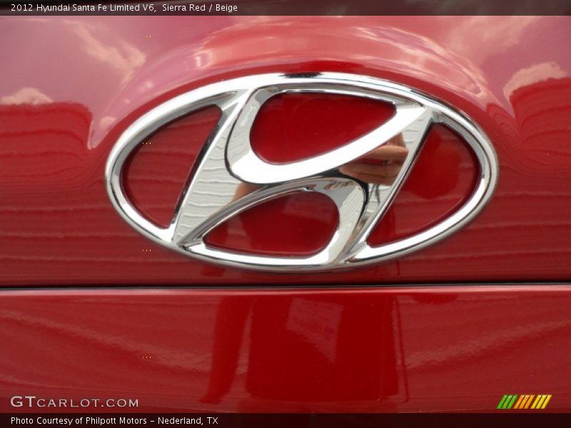 Sierra Red / Beige 2012 Hyundai Santa Fe Limited V6