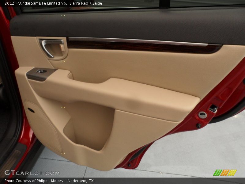 Sierra Red / Beige 2012 Hyundai Santa Fe Limited V6