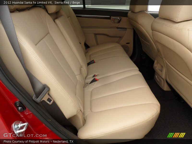 Sierra Red / Beige 2012 Hyundai Santa Fe Limited V6