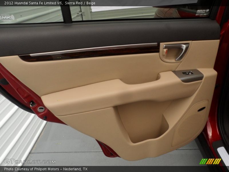 Sierra Red / Beige 2012 Hyundai Santa Fe Limited V6