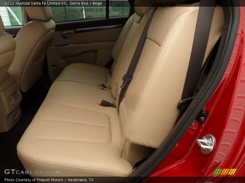 Sierra Red / Beige 2012 Hyundai Santa Fe Limited V6