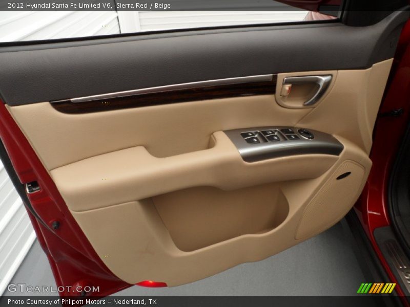 Sierra Red / Beige 2012 Hyundai Santa Fe Limited V6