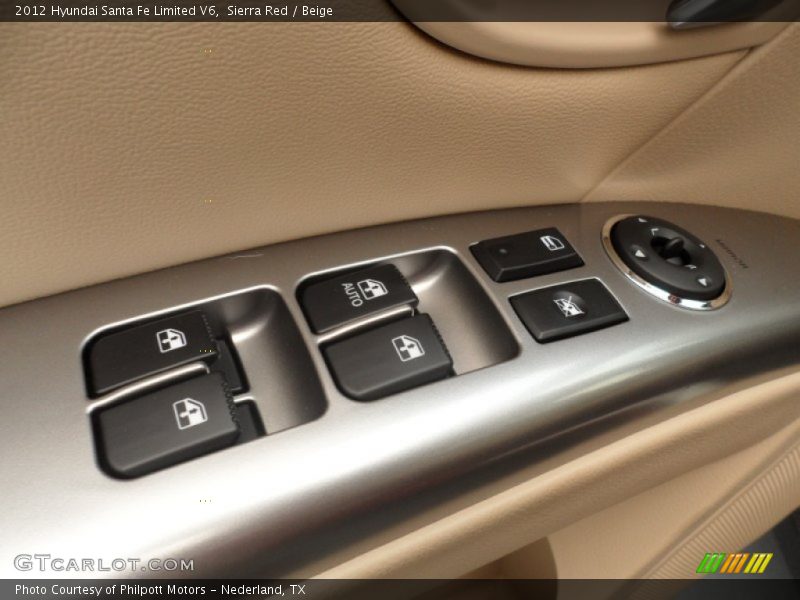 Sierra Red / Beige 2012 Hyundai Santa Fe Limited V6