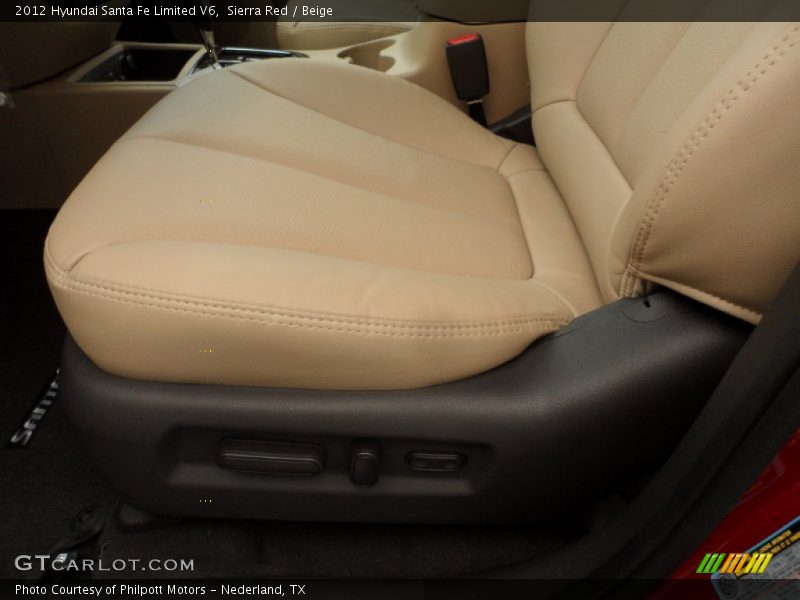 Sierra Red / Beige 2012 Hyundai Santa Fe Limited V6