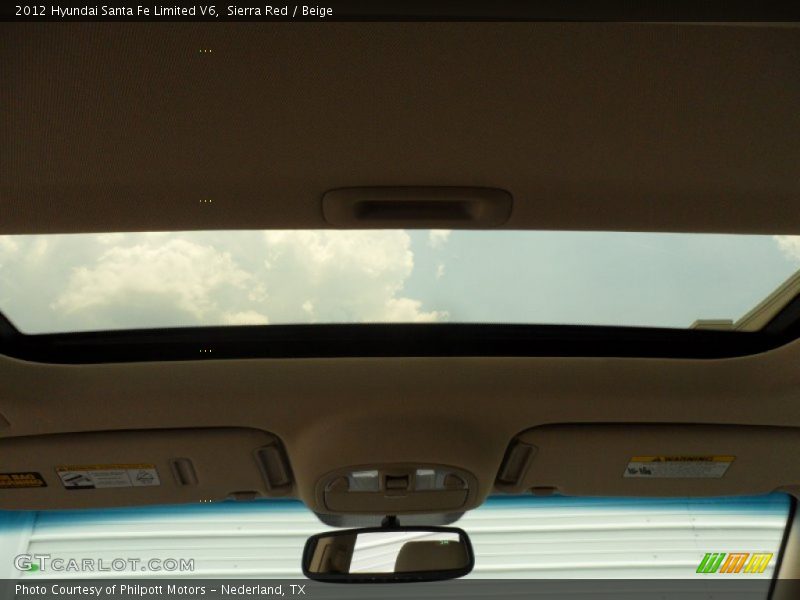 Sierra Red / Beige 2012 Hyundai Santa Fe Limited V6