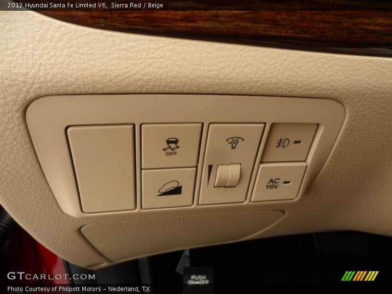 Sierra Red / Beige 2012 Hyundai Santa Fe Limited V6