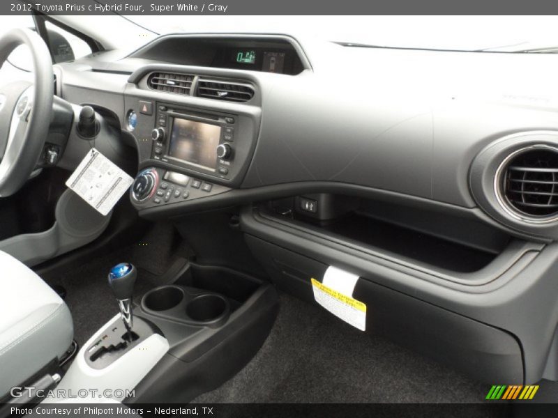 Super White / Gray 2012 Toyota Prius c Hybrid Four