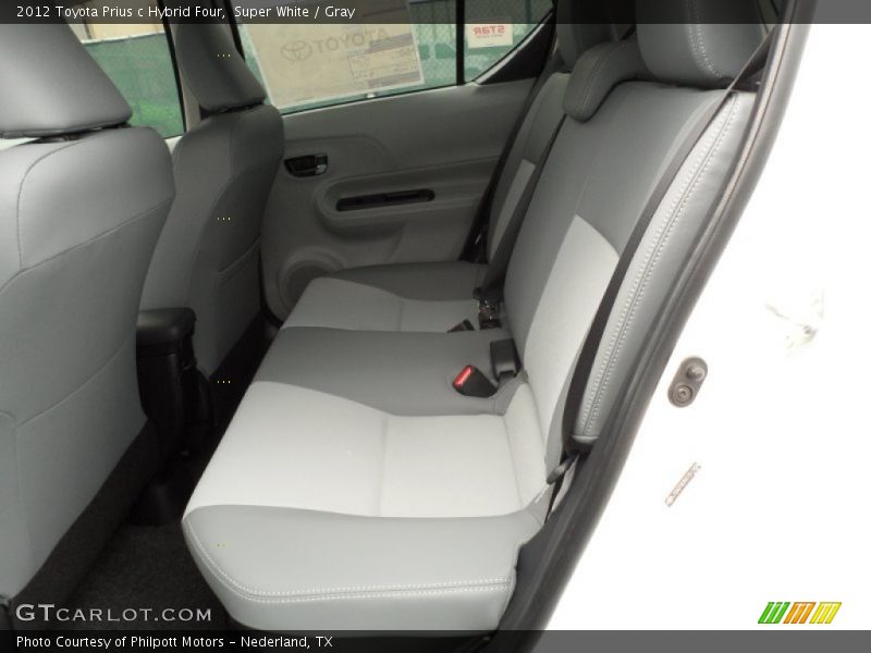 Super White / Gray 2012 Toyota Prius c Hybrid Four
