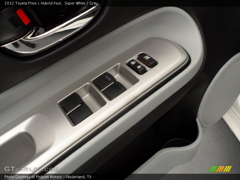 Super White / Gray 2012 Toyota Prius c Hybrid Four