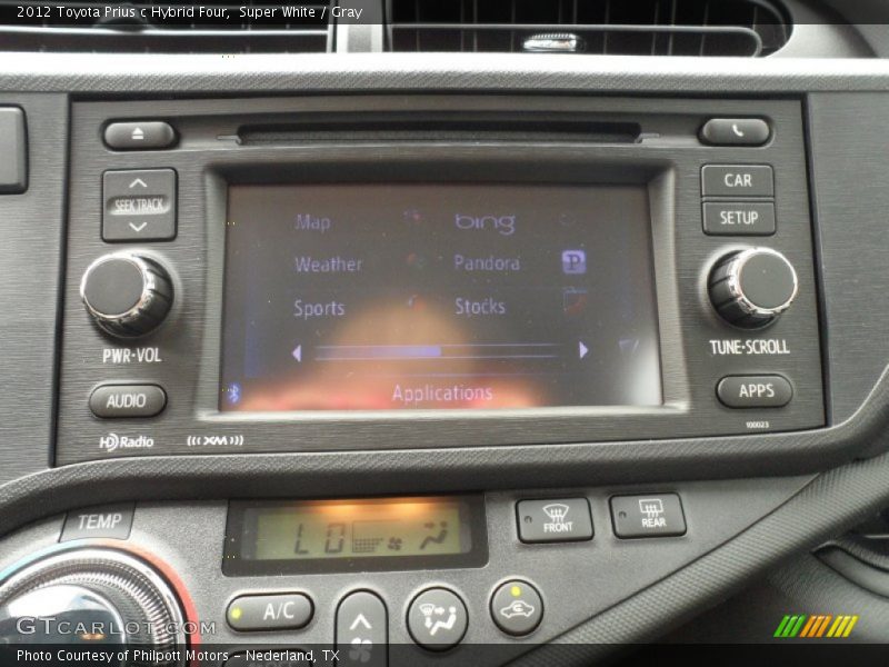 Super White / Gray 2012 Toyota Prius c Hybrid Four