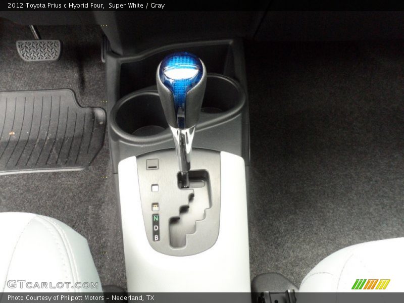 Super White / Gray 2012 Toyota Prius c Hybrid Four