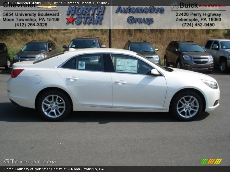 White Diamond Tricoat / Jet Black 2013 Chevrolet Malibu ECO