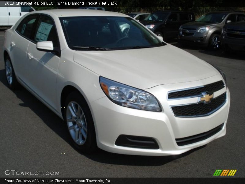 White Diamond Tricoat / Jet Black 2013 Chevrolet Malibu ECO